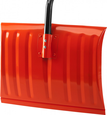 Лопата снеговая стальная с металлическим черенком и V-образной ручкой, 465мм, оранжевая, Сибин 421849