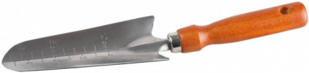 Совок Grinda 8-421113_z01 посадочный узкий из нержавеющей стали с деревянной ручкой