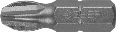 Биты Зубр "МАСТЕР" кованые, PH3, 25 мм, 2 шт, 26001-3-25-2