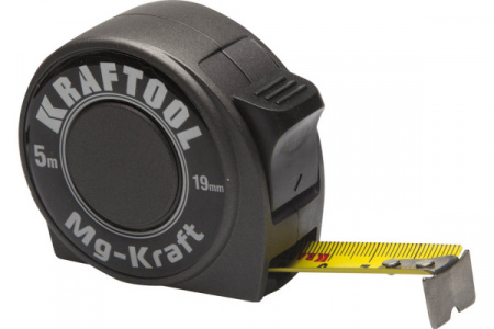Рулетка Kraftool "MG-Kraft" 34129-05-19 особопроч корпус, 5м/19м