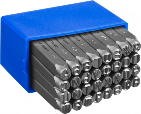 Клейма Зубр 21503-06_z01 буквенные кириллица, шрифт 6мм