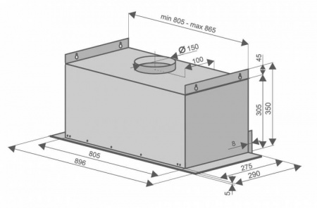 Кухонная вытяжка Konigin Navi ivory glass 90