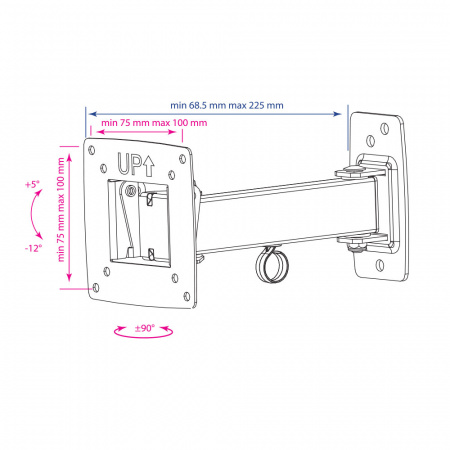 Кронштейн Kromax OPTIMA-103 black