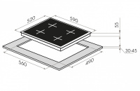 EVI-594-FL2(S)-GR Индукционная варочная панель Maunfeld EVI.594.FL2(S)-GR