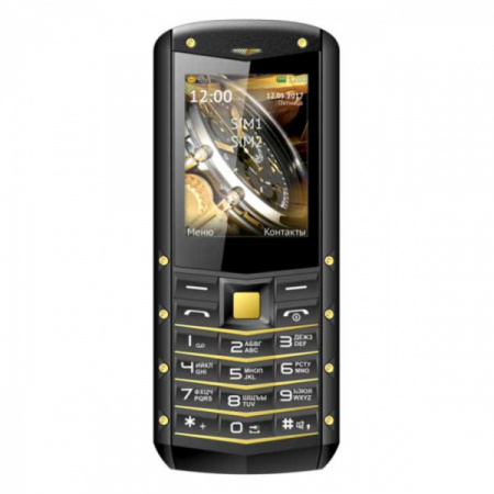 Сотовый телефон Texet TM-520R черный-желтый (Dual Sim)