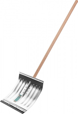 Лопата снеговая алюминиевая с деревянным черенком, 430мм, Сибин 421857