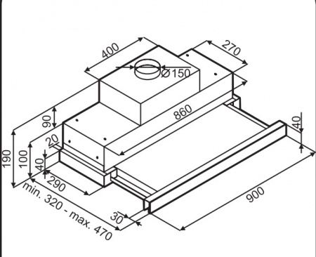 Кухонная вытяжка Maunfeld GALAXY 90 белый