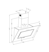 Вытяжка Lex LEILA 900 White