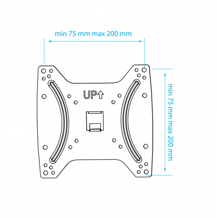 Кронштейн для LED/LCD телевизора Kromax OPTIMA-200 black