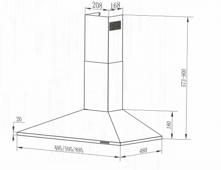 Кухонная вытяжка Maunfeld CORK 60 нержавейка