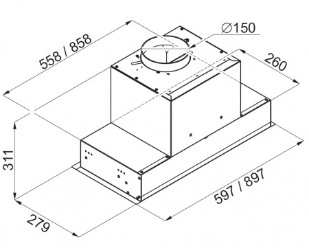 Кухонная вытяжка Maunfeld FANTASY 90 черный