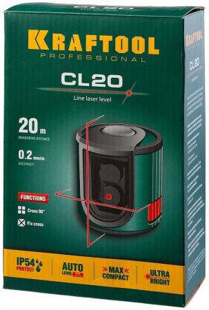 Нивелир лазерный линейный Kraftool CL 20 34700 сверхъяркий
