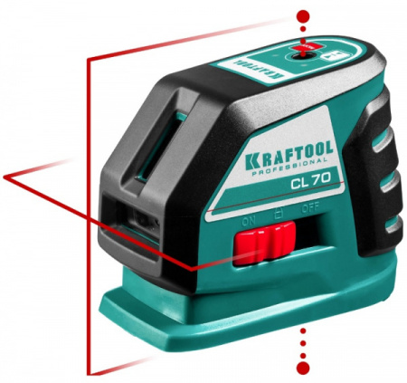 Нивелир лазерный линейный Kraftool "CL-70-2", IP54, 34660-2