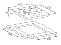 Газовая варочная панель Weissgauff HGG 451 BGh