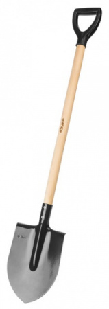 Лопата Зубр 39572 "МАСТЕР" штыковая, ЛКО, деревянный черенок, с рукояткой