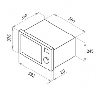 Встраиваемая микроволновая печь Maunfeld JBMO.20.5ERIB