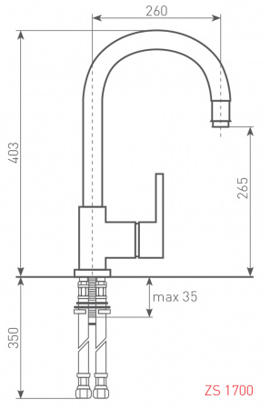 Смеситель Zigmund & Shtain ZS 1700 черный базальт