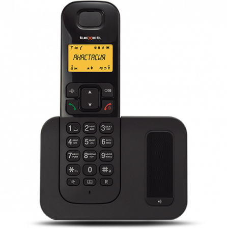 Бесшнуровой телефонный аппарат teXet TX-D6605А черный