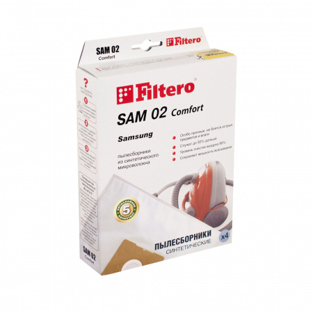 Комплект пылесборников Filtero Sam 02 Comfort, 4 шт
