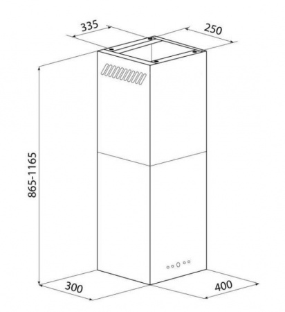 Кухонная вытяжка Konigin Geometry Inox / Black Glass