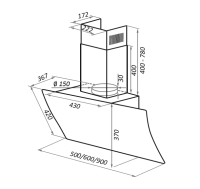 Вытяжка Maunfeld SKY STAR CHEF 60 черный