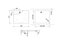 Индукционная варочные панели Smeg SI764POM