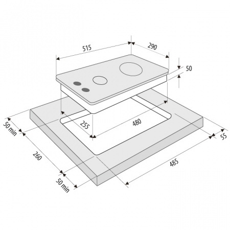 Газовая варочная поверхность Krona CALORE 30 WH