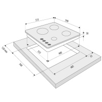Газовая варочная поверхность Krona CALORE 60 WH