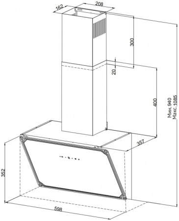Вытяжка Korting KHC 69059 RGW