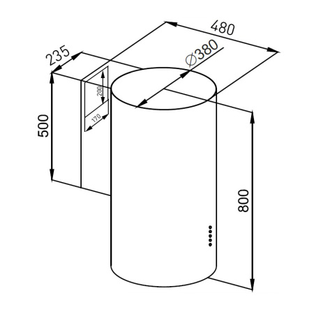 Вытяжка Maunfeld LEE SIDE (C) 39  WHITE
