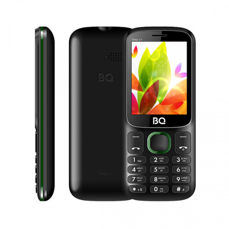Сотовый телефон BQ 2440 Step L+, Black+Green