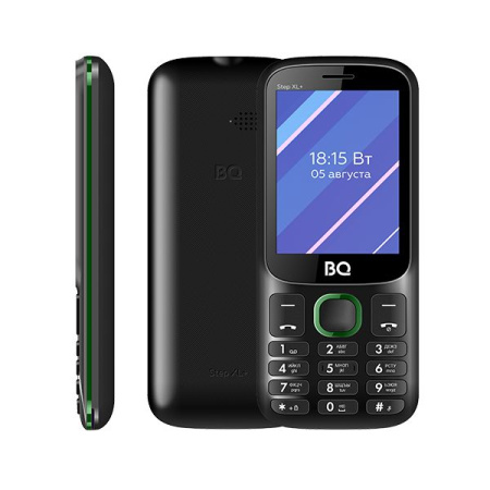 Сотовый телефон BQ 2820 Step XL+, Black+Green