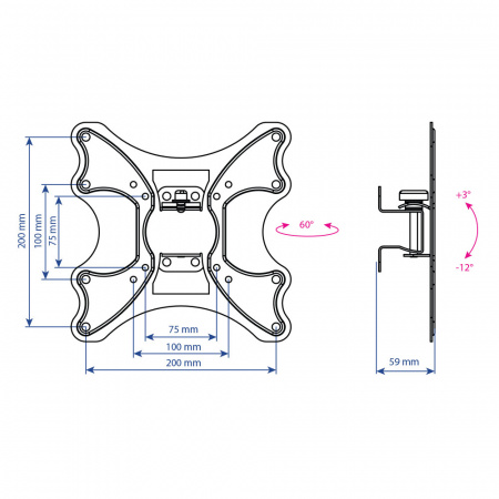 Кронштейн Kromax GALACTIC-11 Black