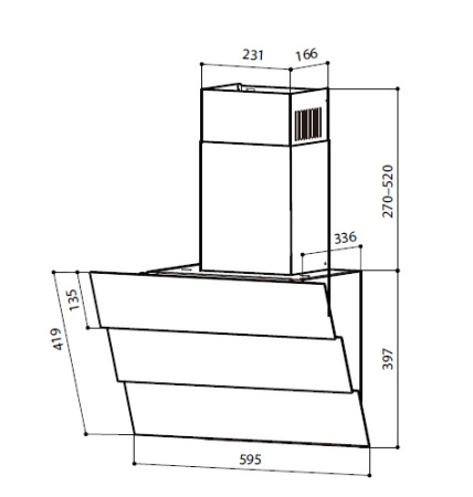 Вытяжка Lex RIO G 600 BLACK
