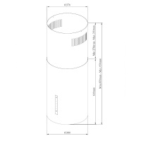 Korting-KHA-39970-N-Cylinder Вытяжка островная Korting KHA 39970 N Cylinder