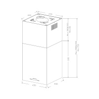 Korting-KHA-45970-N-Cube Вытяжка островная Korting KHA 45970 N Cube