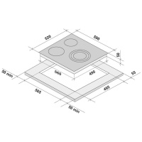 Krona-TERZO-60-BL Варочная поверхность Krona TERZO 60 BL