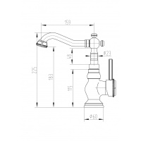 Смеситель Milacio MC.501.BBR, чёрная бронза (коллекция Pekin)