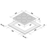 Варочная панель индукционная Krona Meridiana 60 BL