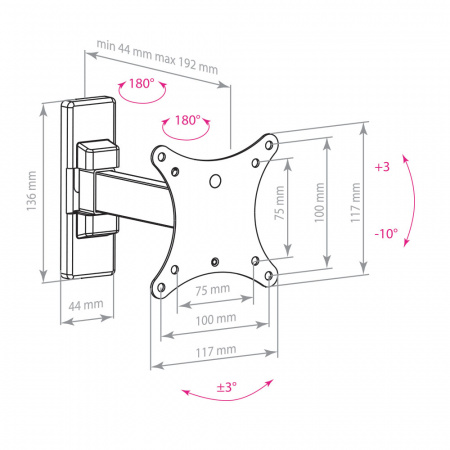 Кронштейн Arm Media MARS-1 black