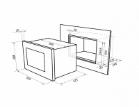 Микроволновая печь встраиваемая Maunfeld MBMO.20.1PGW