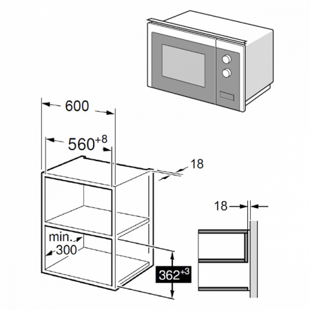 Микроволновая печь встраиваемая Maunfeld MBMO.20.8GW