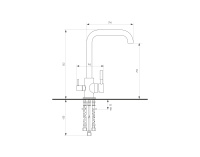 Ulgran-U-019-terrakot Смеситель Ulgran U-019 терракот