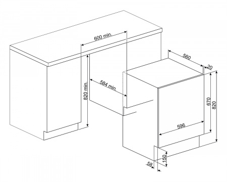 Стиральная машина встраиваемая Smeg LBI147