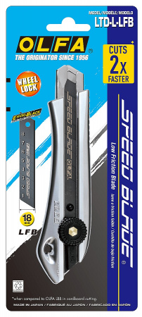 Нож Olfa OL-LTD-L-LFB с выдвижным сегментированным лезвием, винтовой фиксатор