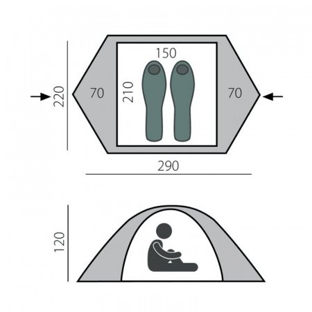 Палатка BTrace Solid 2+
