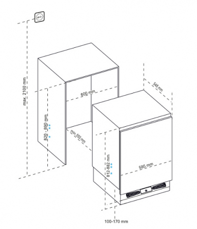 Холодильник встраиваемый Korting KSI 8185