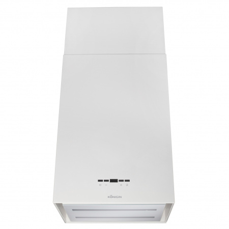 Кухонная вытяжка островная Konigin Geometry White/White Glass