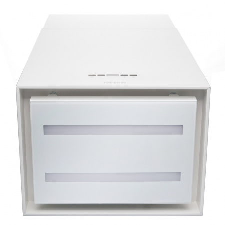 Кухонная вытяжка островная Konigin Geometry White/White Glass