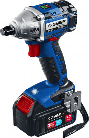 Гайковерт Зубр 20В бесщеточный, 2 АКБ (4Ач), в кейсе, Профессионал. GB-250-42
